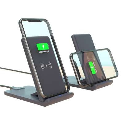 Top sellers 2020 15W Qi wireless charging station foldable fast charging stand phone wireless charger