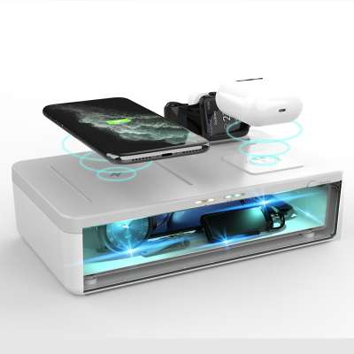 High Performance Multi-Function Disinfection Box Wireless Charger Mobile Phone UV Sanitizer uv led light sterilizer sanitizer